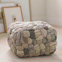 Wool Woven Pouf Image