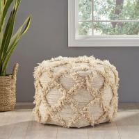 Wool Woven Pouf