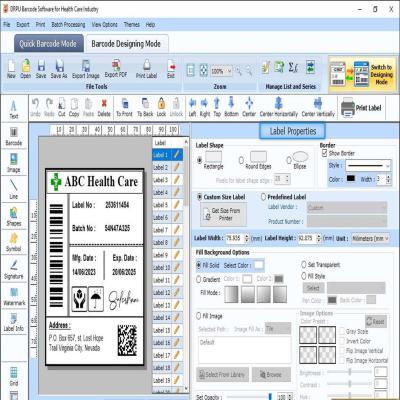 Barcode Medical Generator Software, Healthcare label,  Images