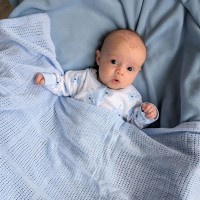Cellular Blanket Swaddle, Pure Organic Cotton Images