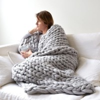 Big Yarn Crochet Chunky Blanket, Braided & Woven Images