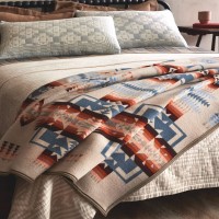 Embroidered Pendleton Blanket, Modern, Rustic Images