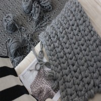 Woven Hand Crochet Blanket, Knotted, Braided Images