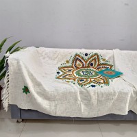 Hand Embroidered Blanket, cozy and comfortable feel Images