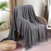 Decorative knitted blanket acrylic super soft comfy Images