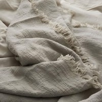 Linen Throw Blanket, Pre-Washed Reversible Images