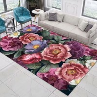 Machine Made Floral Rugs Pet-friendly, easy to clean Images