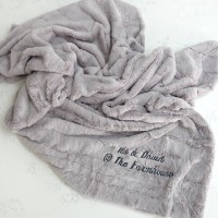 Personalised Embroidered Blanket, washable & dryable Images