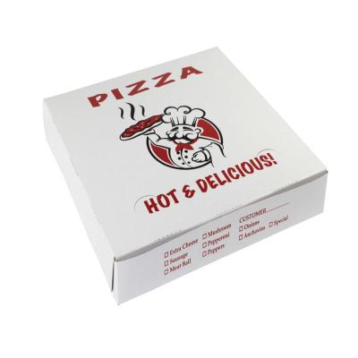 Printed White Pizza Boxes, Gloss finish sturdy board Images