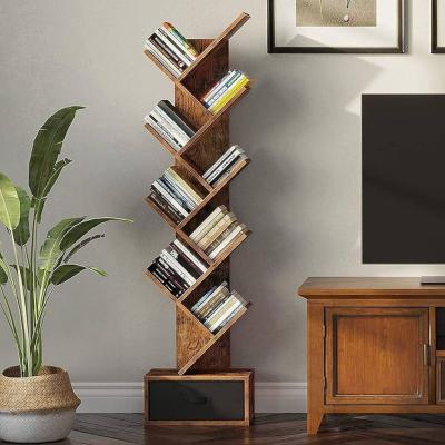 Tall Wooden Bookshelf, Design of standing display,  Images