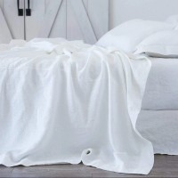 White Linen Blanket, comfortable & protective Images