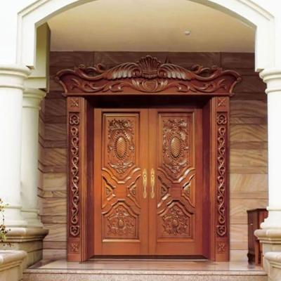 Wood Carving Double Door, Polished finishing,  Images