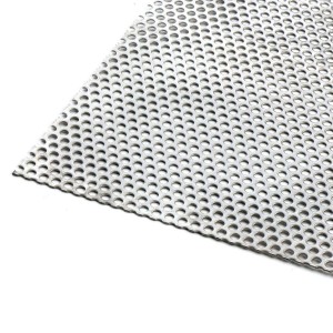 304 Grade Perforated Steel Sheet, Staggered pitch