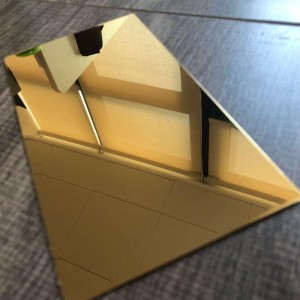316 SS Gold Finish Sheet, Glossy metallic overlay