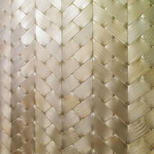 3D Solid Aluminium metal mosaic tile, 1x1 Feet