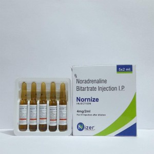 4 Mg Noradrenaline Bitartrate Injection, Vasopressor