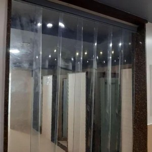 AC Control Curtain, Clear pvc strips, white color