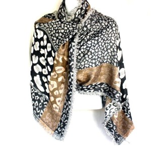 Animal Print Pashmina Shawl