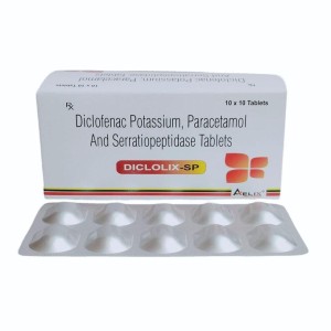 Antibiotic Diclofenac tablet, Anti-inflammatory agent