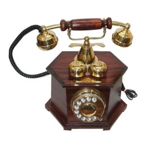 Antique Brown Telephone