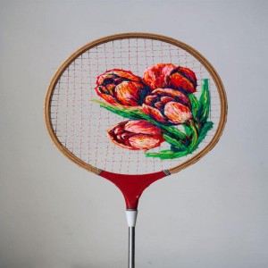 Badminton Fibre Painted Rackets 