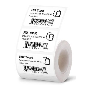 Barcode Label Sticker Roll, High tearing strength