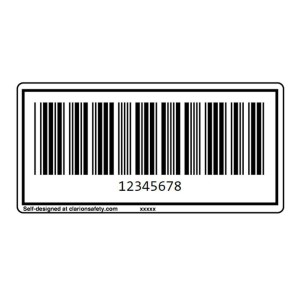 Barcode Sticker Design, Glossy Surface Finish