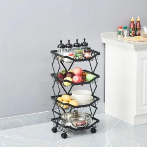 Basket Kitchen Trolley, Set of 3 stainless steel