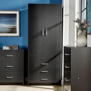 Black Single Wardrobe, Awkwardly-shaped, stunning choice