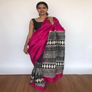 Block Painted Saree