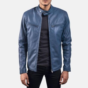 Blue Leather Jacket