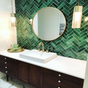 Brass Green Bathroom