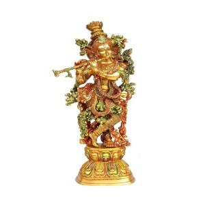 Brass Krishna Statute