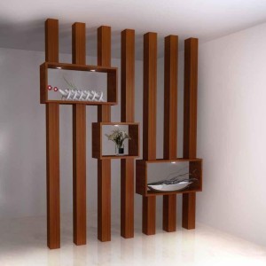 Brown Plywood Partition