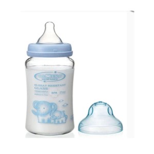 camera Glass Milk Feeding Bottle, Wide neck series