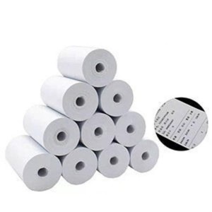Card Reader Paper Rolls, 57mm wide, black, plastic