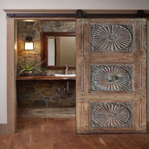 Carved Barn Door, Full length timber shape