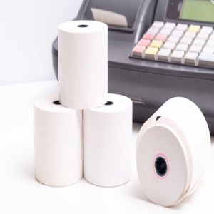 Cash Register Rolls, White color, plain pattern