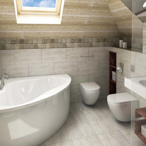 Polished Porcelain Bathroom Tiles