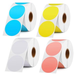 Circle Barcode Label Roll, Paper material, thermal