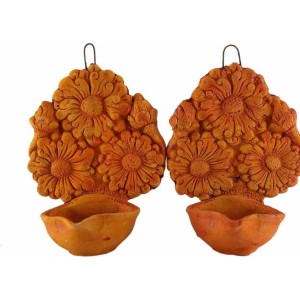 Clay Flowr Diya