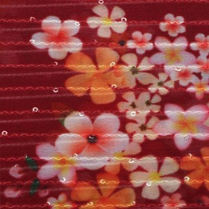 Digital Georgette Embroidered Fabric