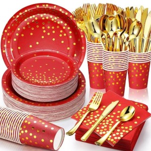 disposable glassware, Gold Glitter, Durable, perfect