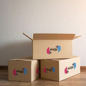 Double Wall Printed Corrugated Box, Dual fluted