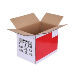duplex printed corrugated box, double sheet