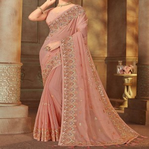Embroidered Chiffon Sarees