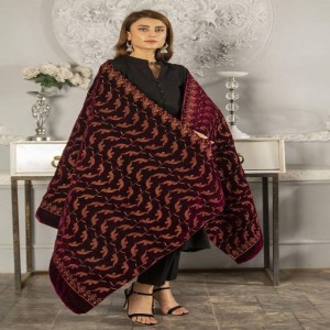 Embroidery Velvet Shawl