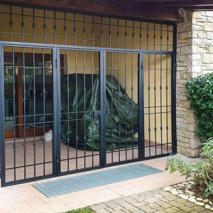 Entrance Door Grill, Lockset and deadbolt, finished