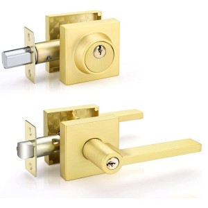 Entry Door Lever Lock Set, Pure copper handle type