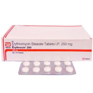 Erythromycin 250 mg Antibiotic Tablet, Macrolide